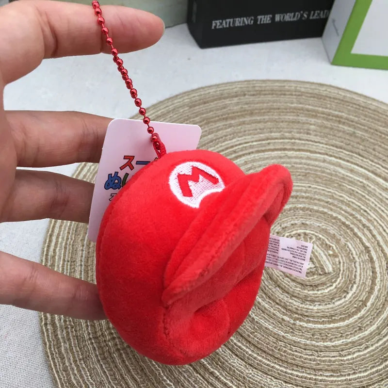 Super Mario Bros Cap Plush Keychain