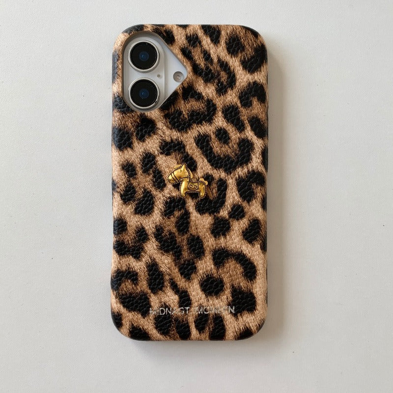 Golden Pony Luxe Textured Phone Case (For iPhone)