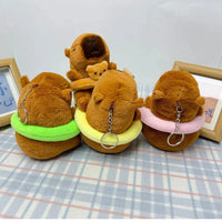Swim Ring Capybara Plush Keychain