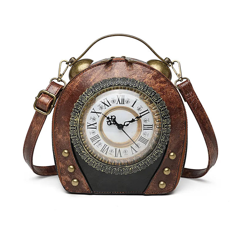 Steampunk Dial Premium Clock Novelty Handbag