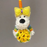 West Highland Floral Gift Plush Keychain
