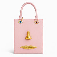 Surrealist Visage Premium Abstract Handbag