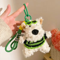 West Highland Vogue Pup Plush Keychain