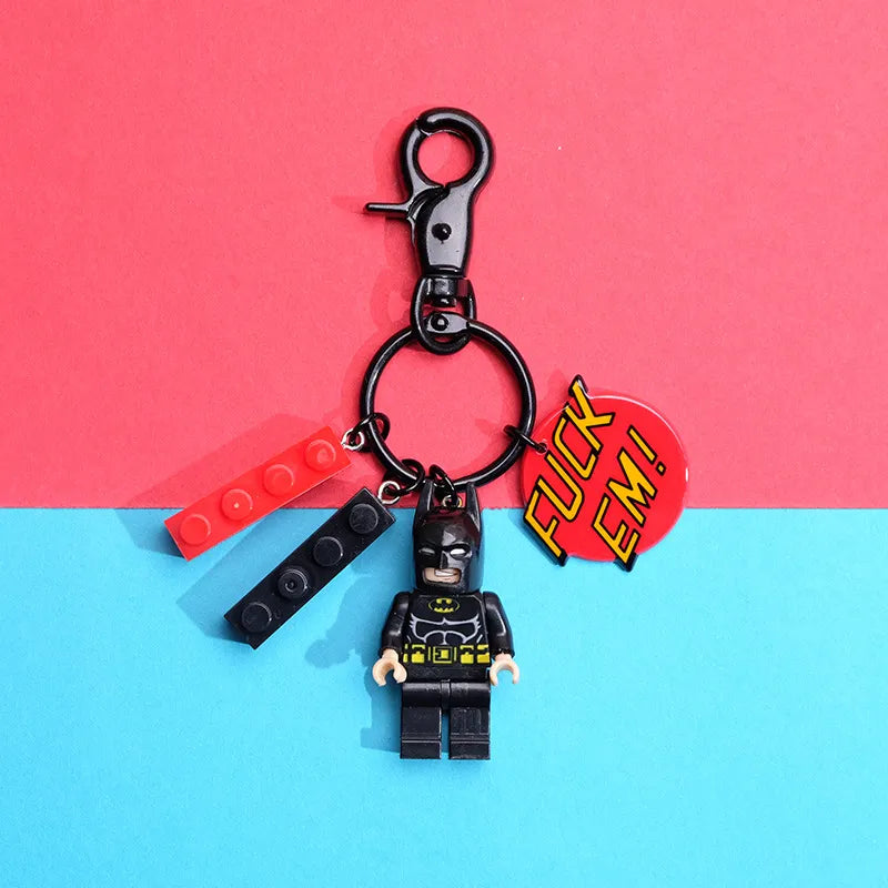 Brick Brigade Hero Blocks Keychain