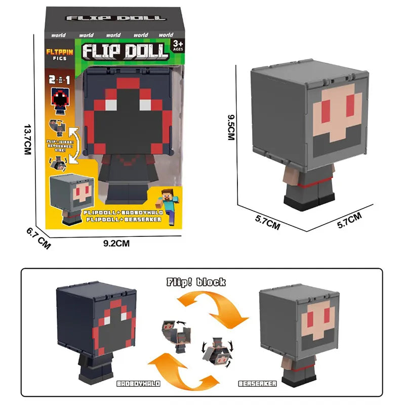 Minecraft Block World 2-in-1 Flip Doll