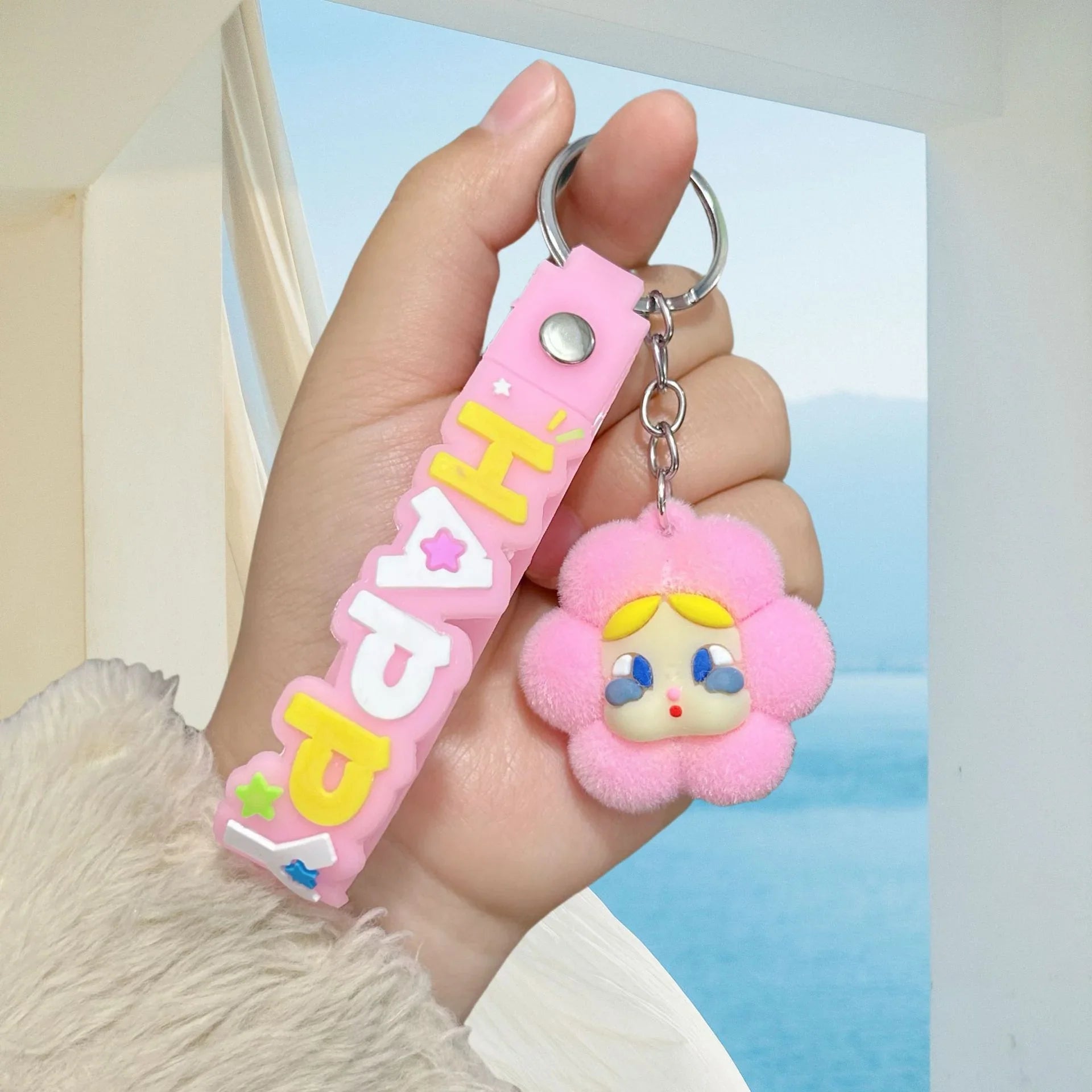Cry Baby Happy Power Keychain