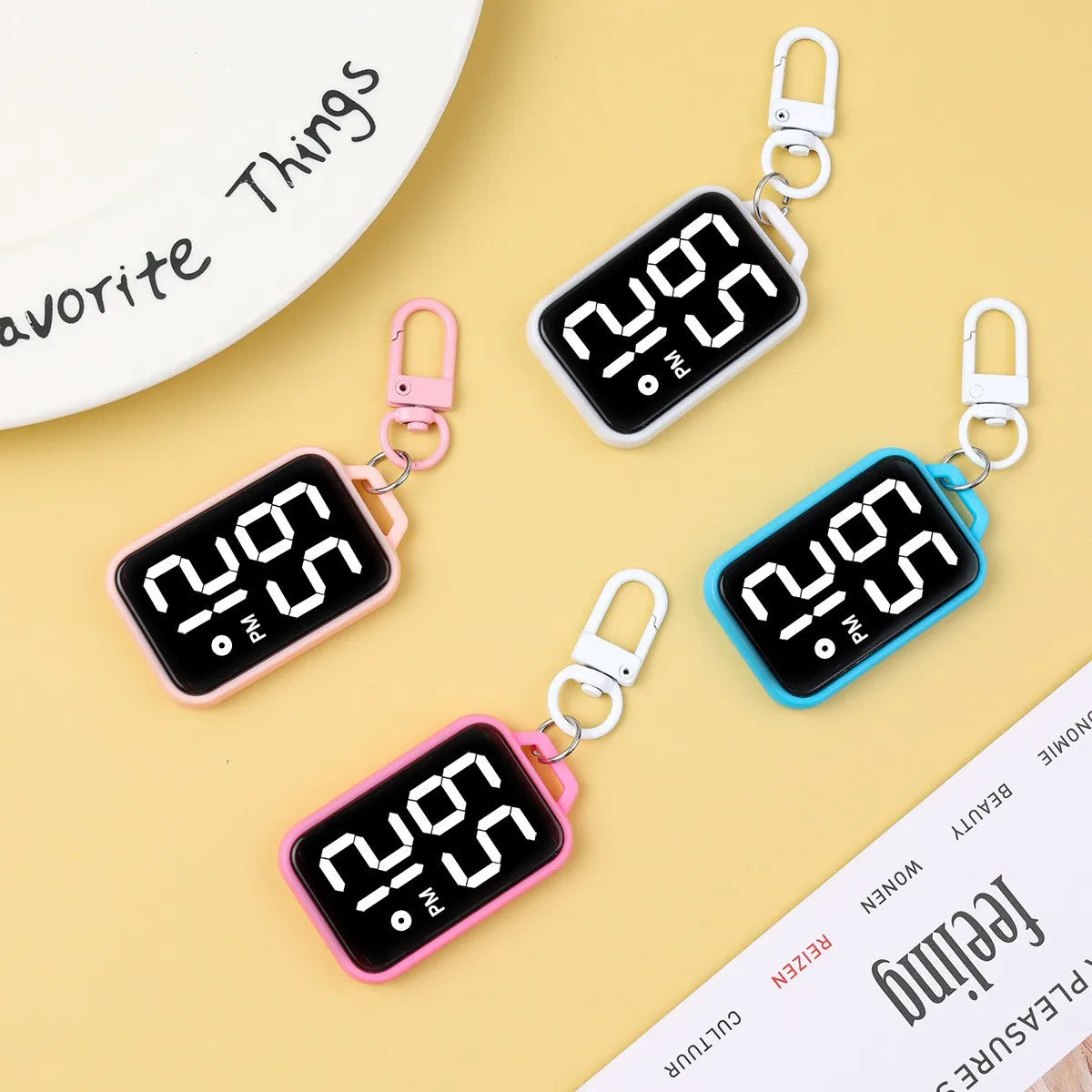 Big-Screen LED Digital Watch Keychain