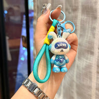 Bunny Love-Bot Gradient Keychain