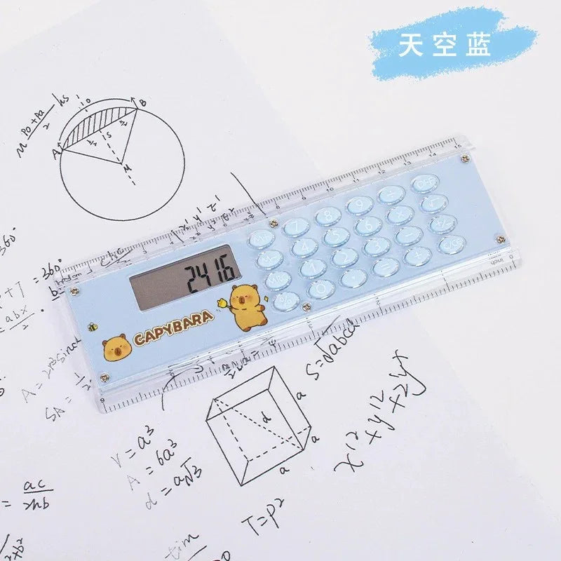 Capybara Joy 2 in 1 Ruler & Calculator