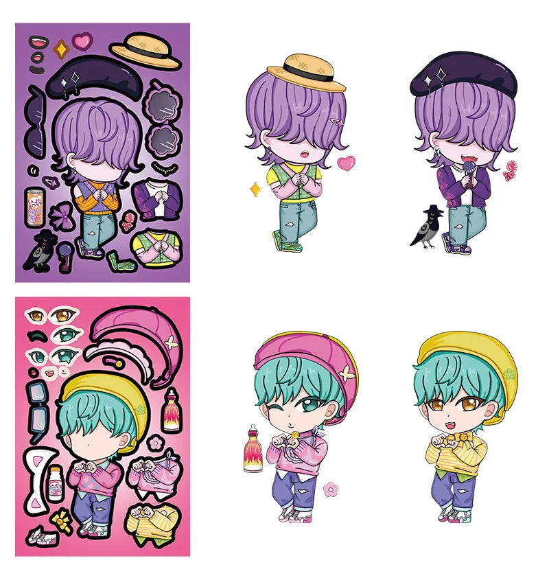 K-Pop Demon Hunters DIY Dress-Up Waterproof Sticker Pack