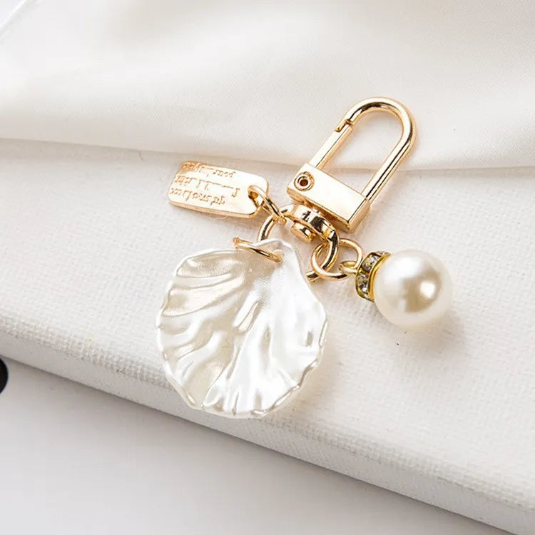 Baroque Pearl & Coastal Seashell Gold Charms