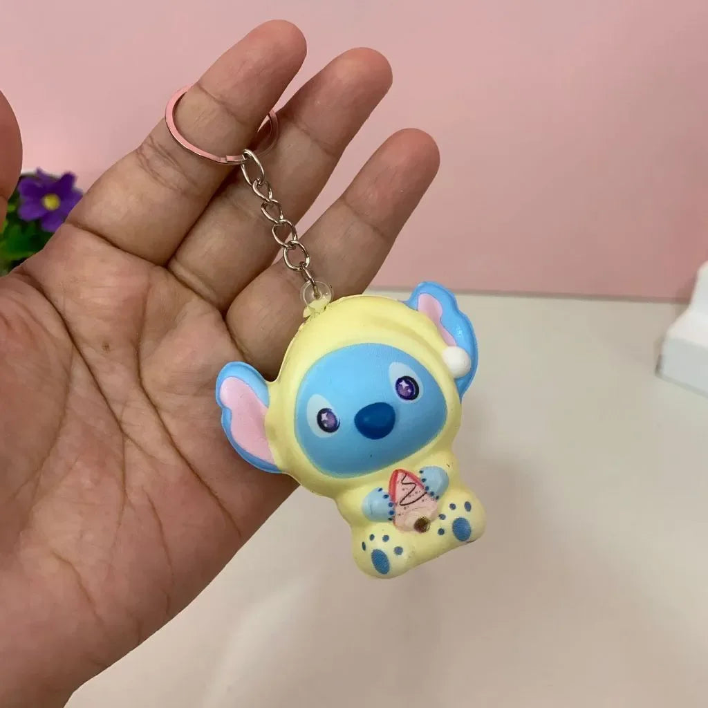 Stitch Eat Before Sleep Squishy Keychain
