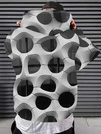 Cyber-Brutalist 3D Invisible Effect Honeycomb Hoodie