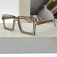 Retro Cyber-Block Decorative Glasses