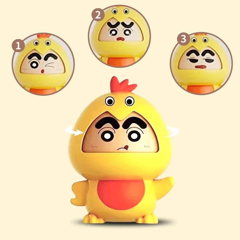Shinichan Cheeky Chicken Expression Keychain