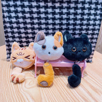 Stretchy Tail Cat Plush Keychain