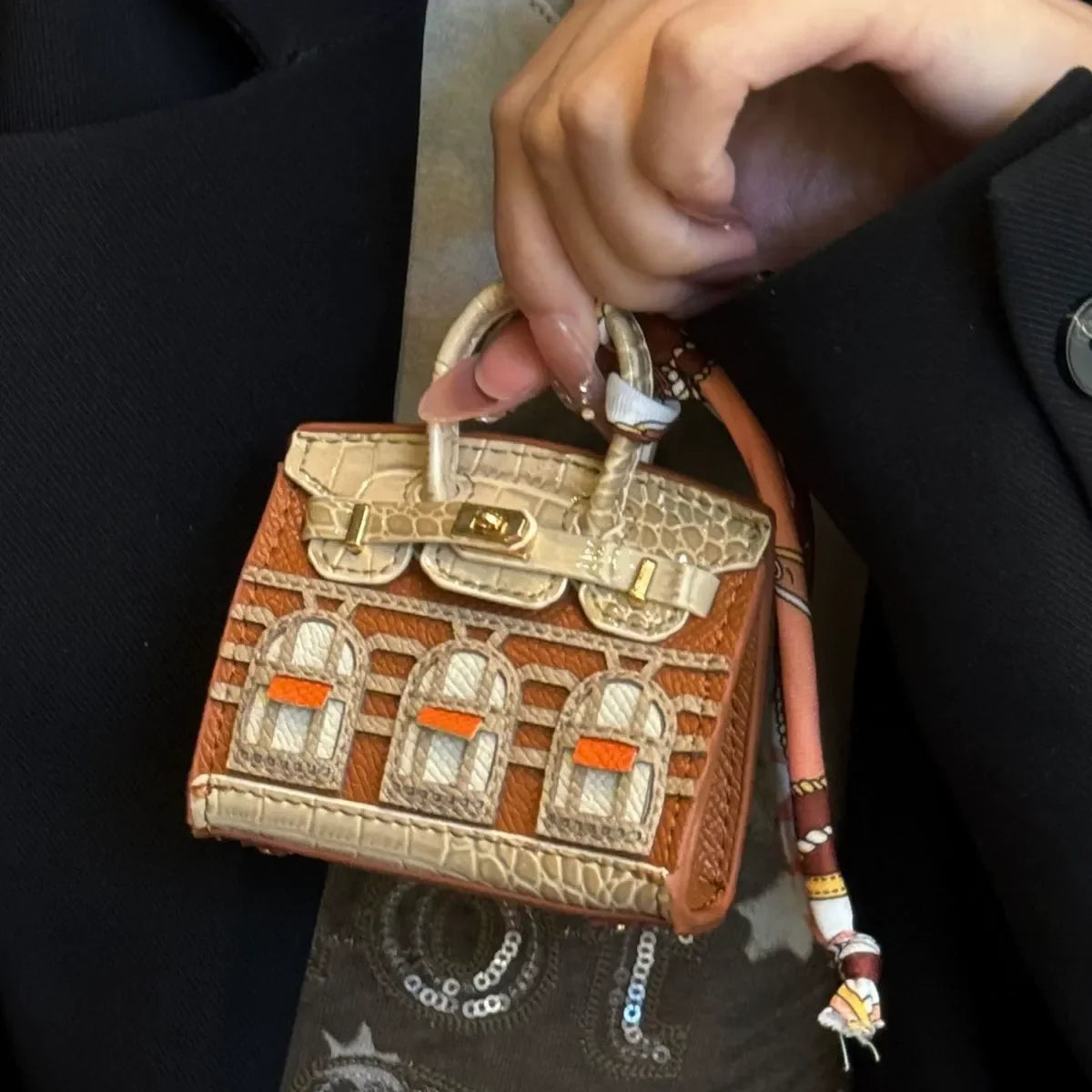 Luxe House Leather Bag Keychains