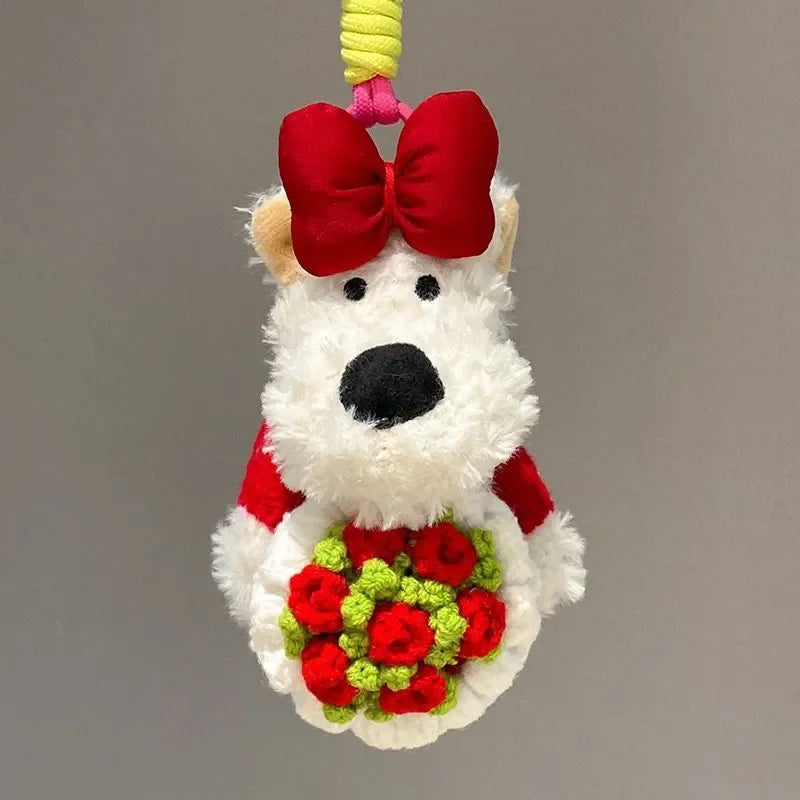 West Highland Floral Gift Plush Keychain