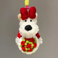 West Highland Floral Gift Plush Keychain