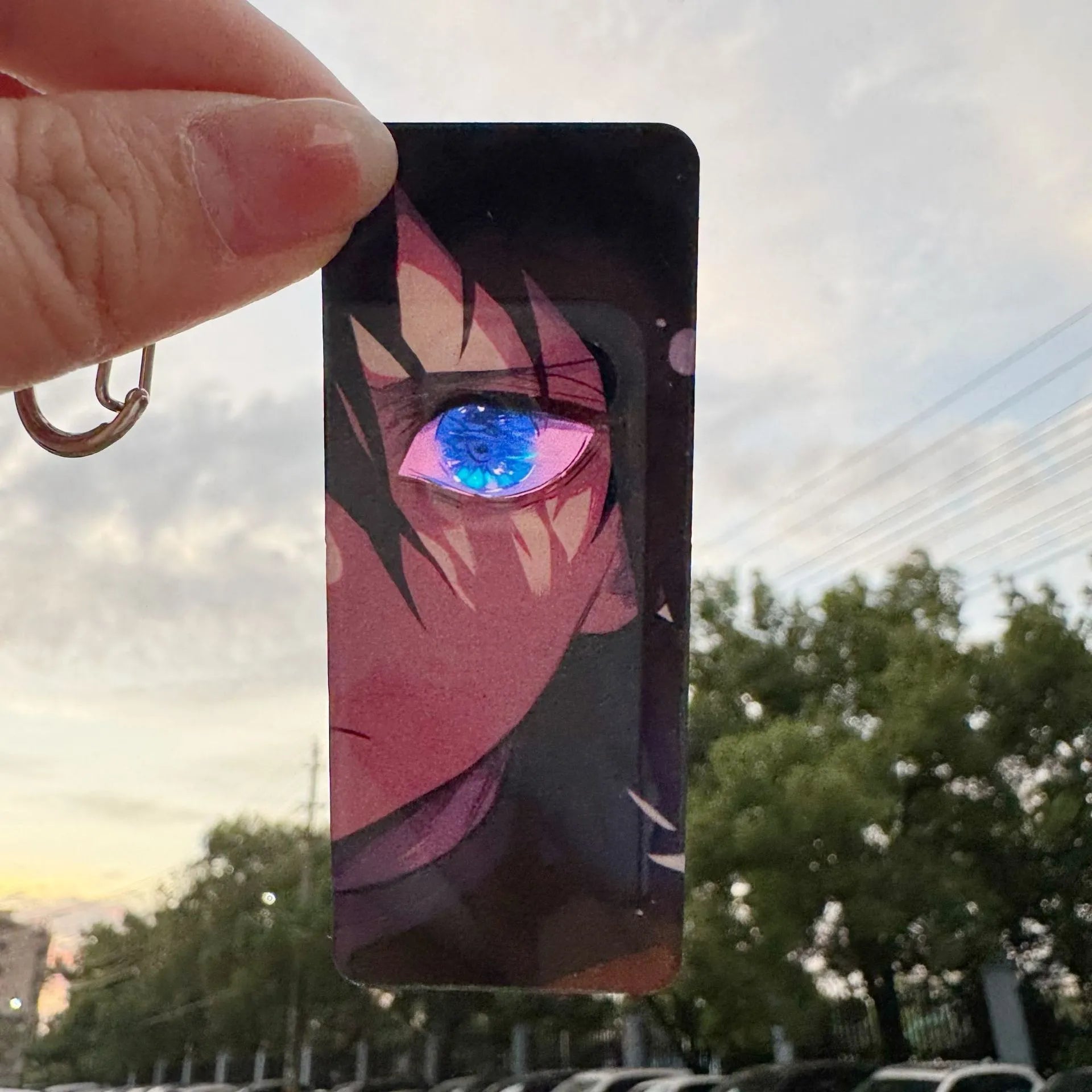 Demon Slayer Glowing Eyes Card Keychain