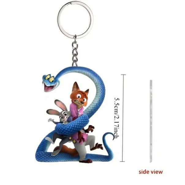 Zootopia 2 Selfie Squad Acrylic Charm Keychain