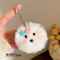 Furry Trendsetter Pup Plush Keychain