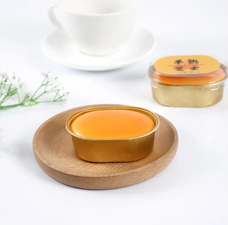 Realistic Semi-Baked Cheese Pudding Squishy