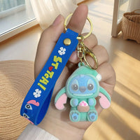 Stitch Snack Attack Flocked Keychain