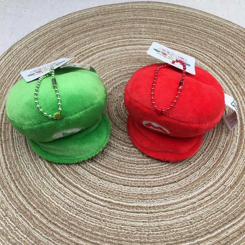 Super Mario Bros Cap Plush Keychain