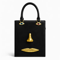 Surrealist Visage Premium Abstract Handbag