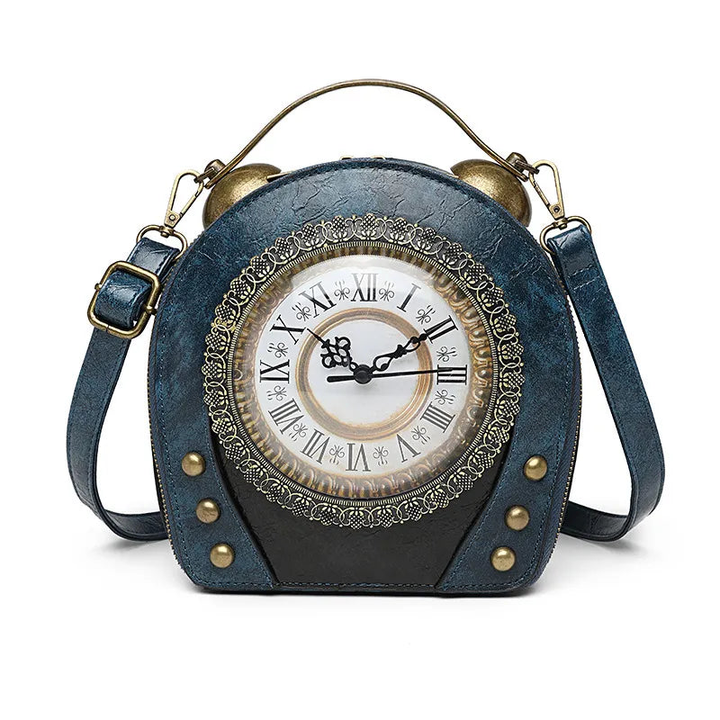 Steampunk Dial Premium Clock Novelty Handbag