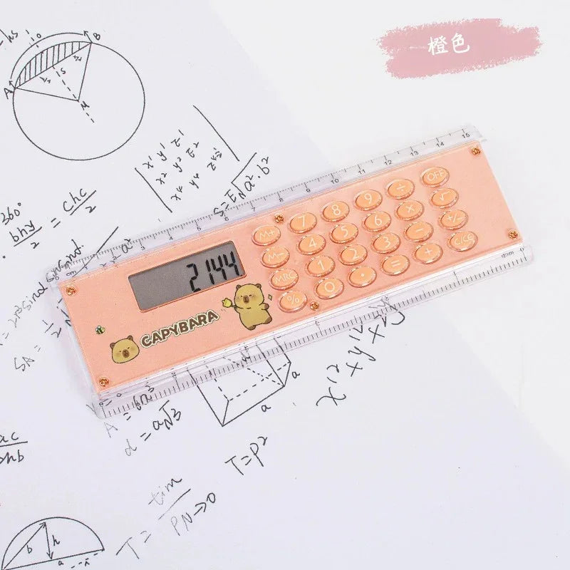 Capybara Joy 2 in 1 Ruler & Calculator