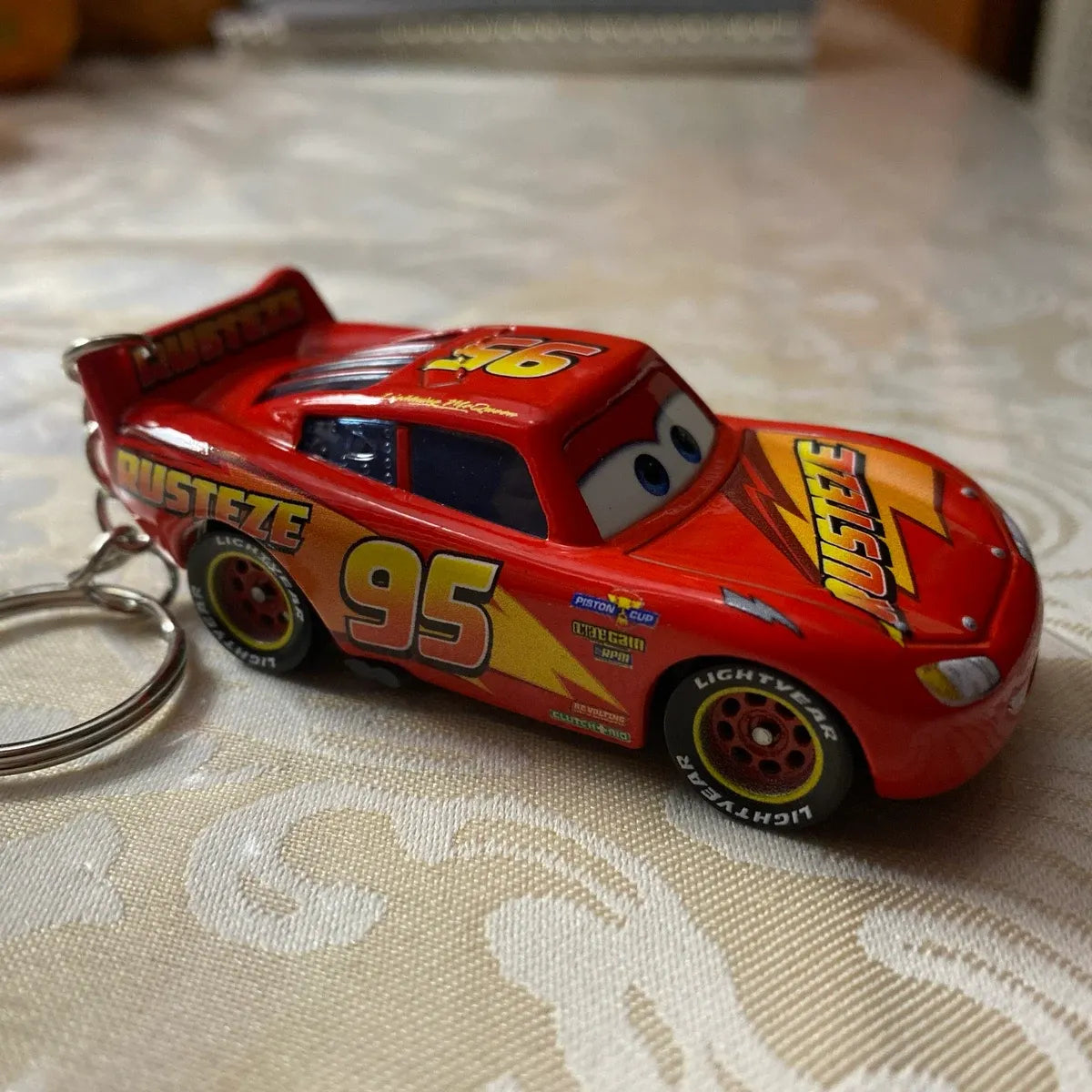 Lightning McQueen Metal Car Keychain