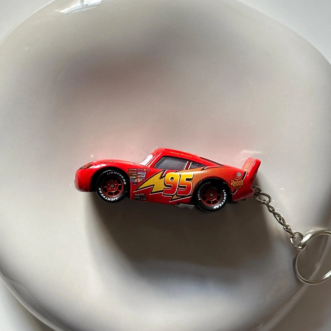 Lightning McQueen Metal Car Keychain