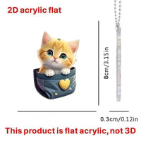 Cute Cat Feline Fancies Acrylic Keychain