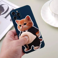 3D Chubby Boss Cat Belly Squishy Sticker