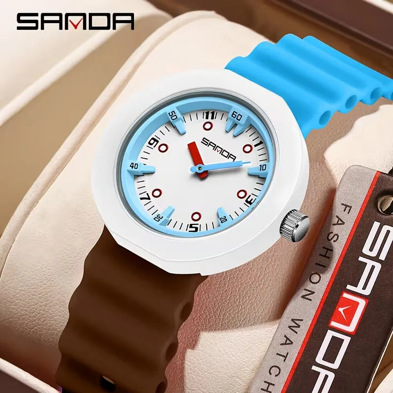 Sanda Neo-Chrono Color-Block Casual Watch