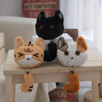 Stretchy Tail Cat Plush Keychain