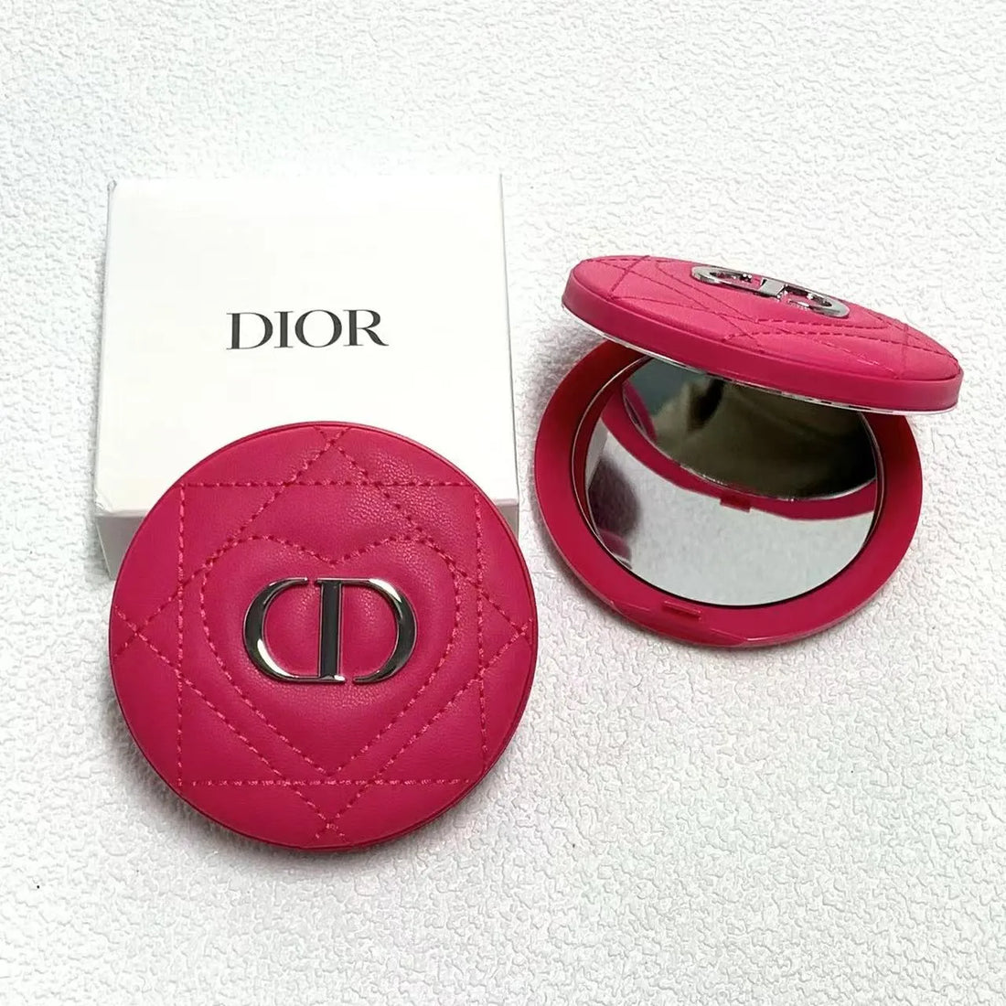 D Luxe Quilted Lambskin Mirror
