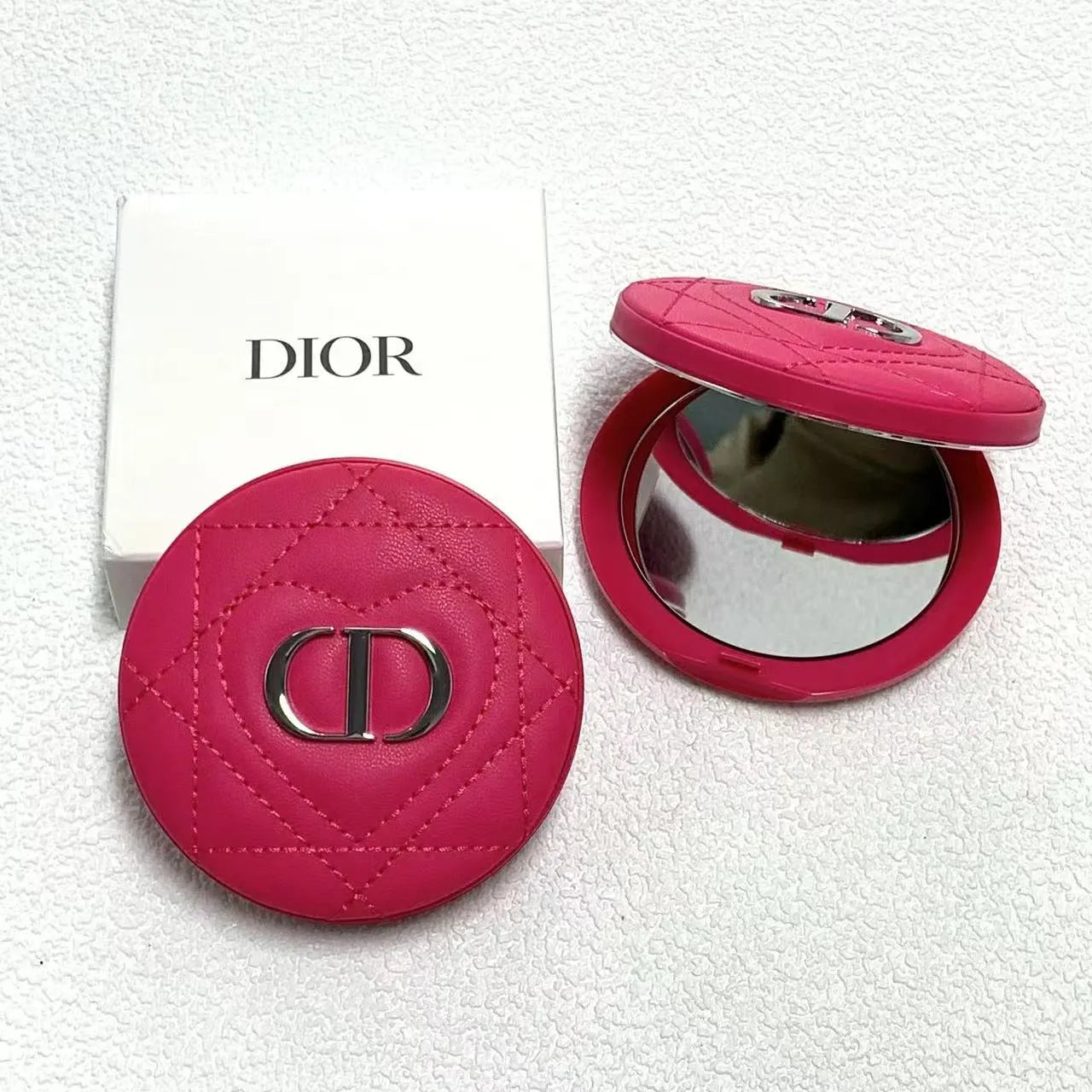 D Luxe Quilted Lambskin Mirror
