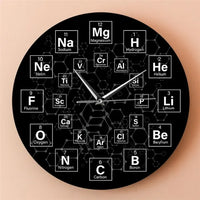 Quantum Silent Periodic Table Wall Clock