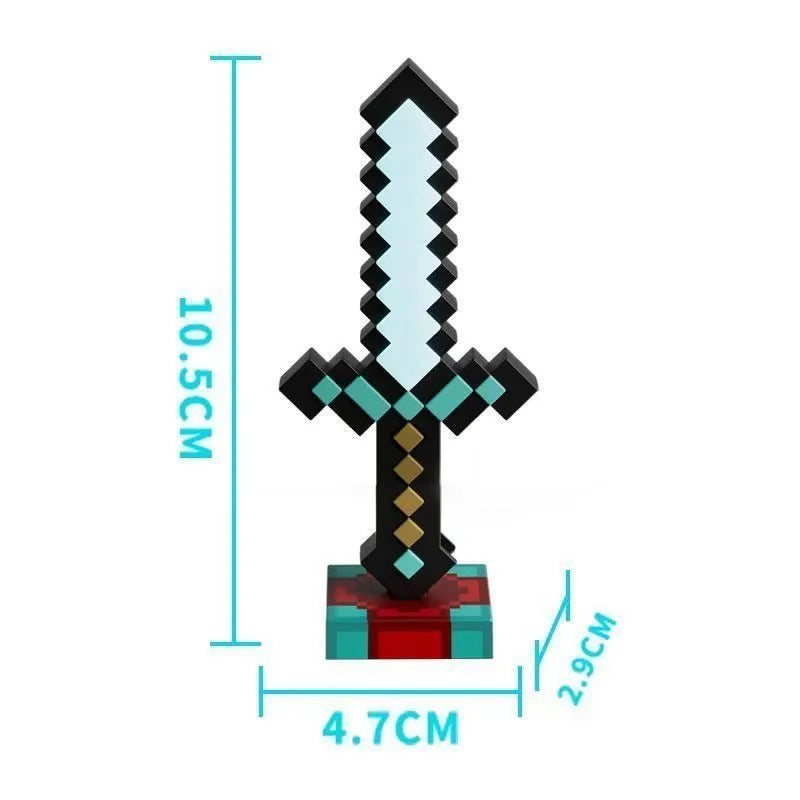 Minecraft Color-Changing Diamond Sword LED Keychain