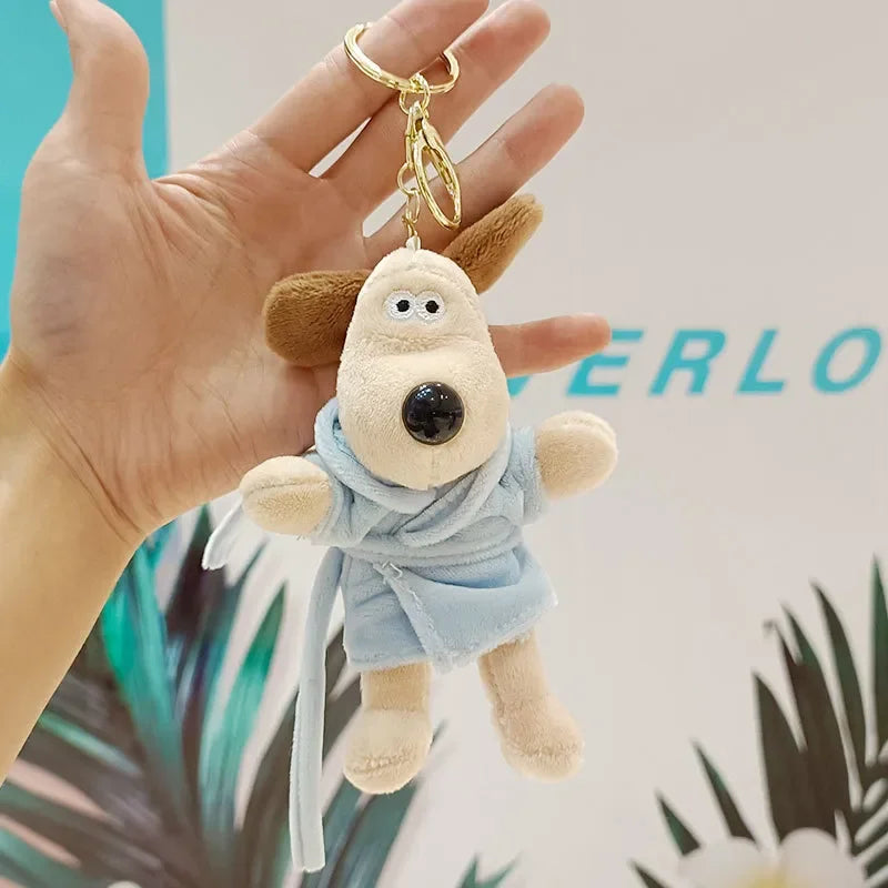 Gromit Genius Bathrobe Plush Keychain