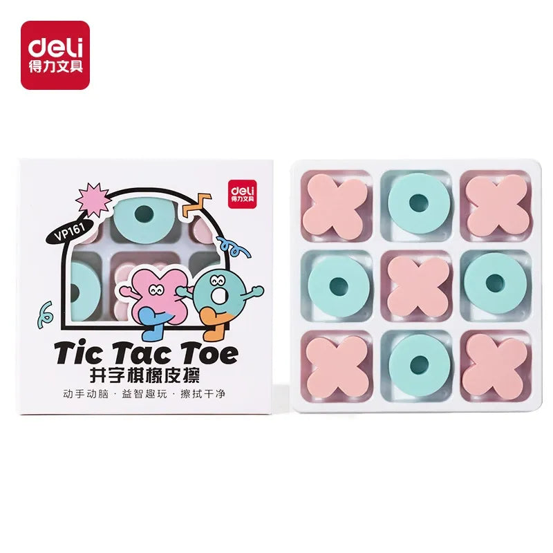 Deli VP161 Tic Tac Toe Erasers (Set of 9)