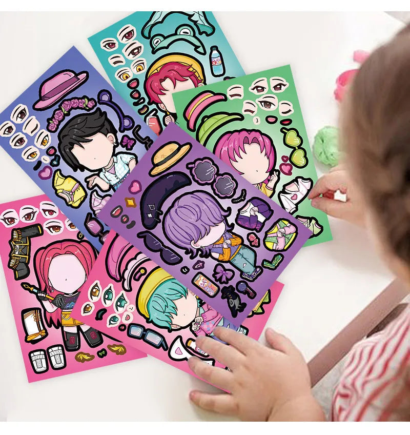 K-Pop Demon Hunters DIY Dress-Up Waterproof Sticker Pack