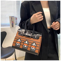 BRKN Façade Genuine Leather Architectural Kelly Bag