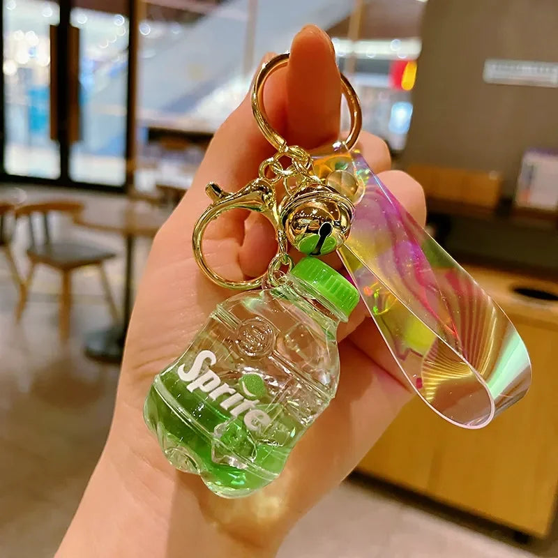 Soda Liquid Bottle Sparkle Keychain