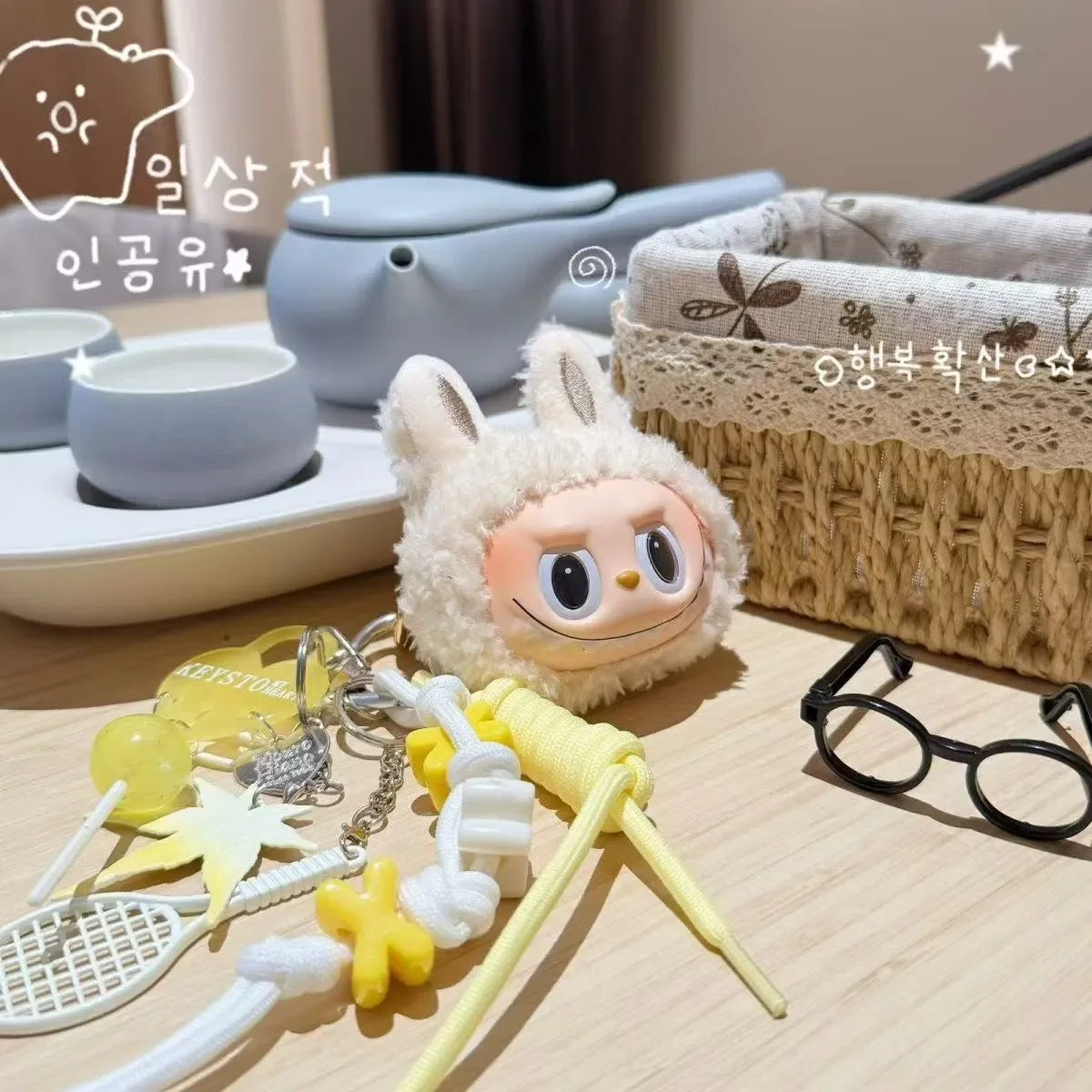 Labubu Gen 1 Macaron Big Head Keychain