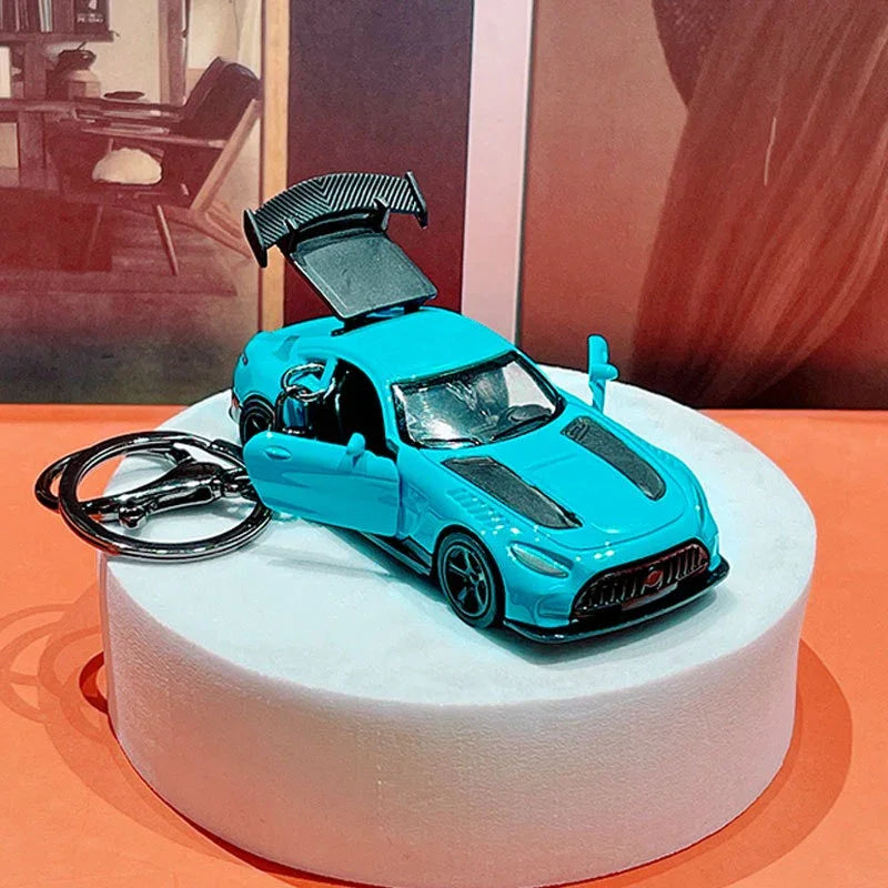 Pullback Die-cast Sports Car Keychain