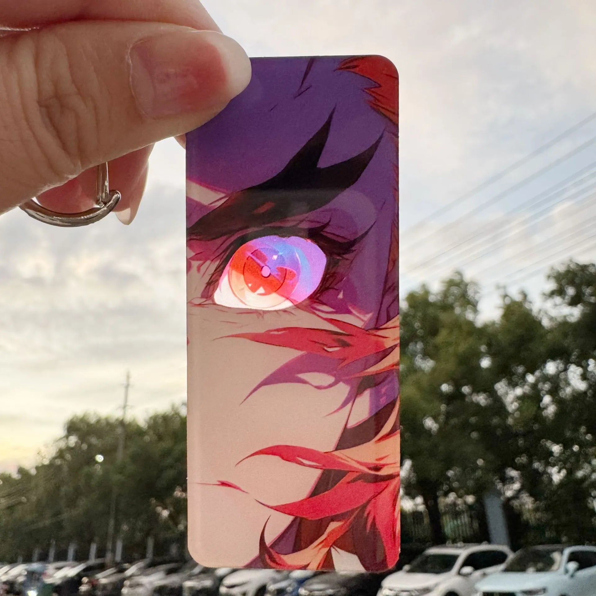 Demon Slayer Glowing Eyes Card Keychain